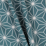 Bedrucktes Segeltuch Stern Geometrischer Stern Aquamarin - Ribes y Casals