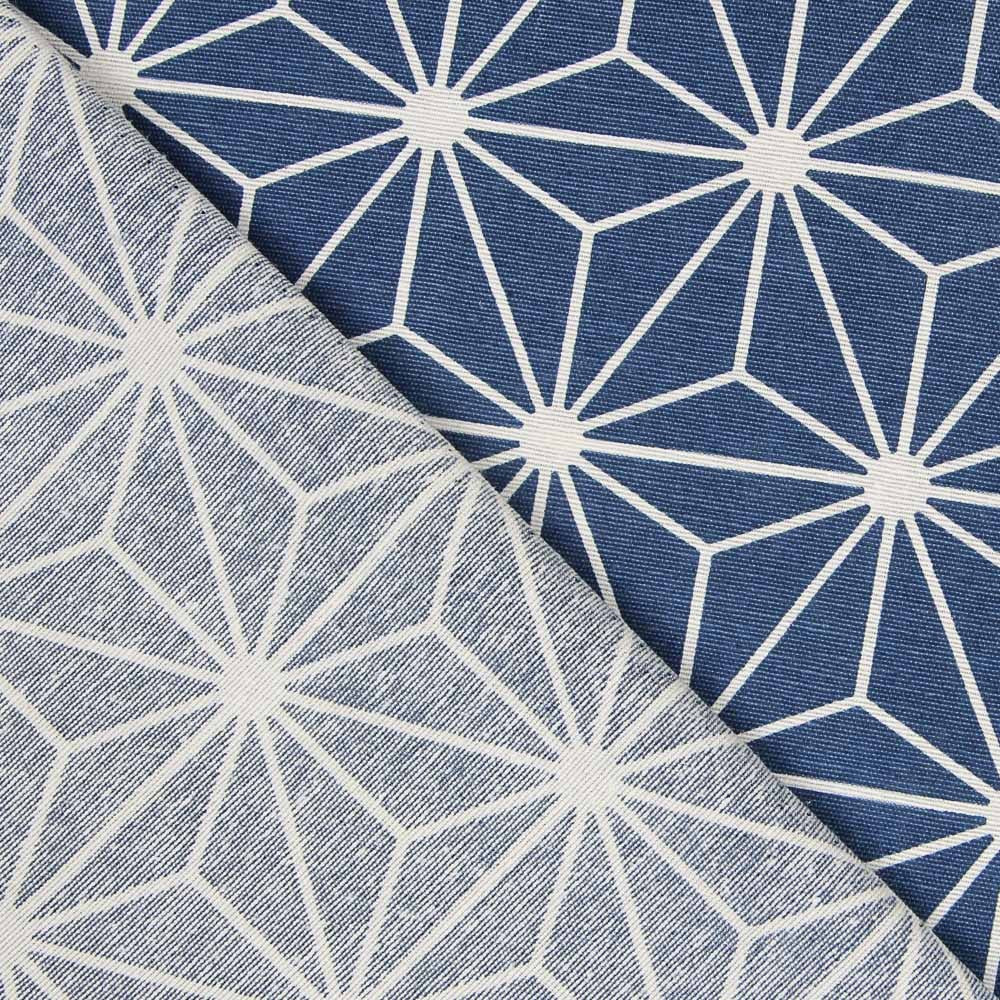 Bedrucktes Segeltuch Stern Geometrischer Stern Blau - Ribes y Casals