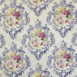 Bedrucktes Segeltuch Barock Blume Blau - Ribes y Casals