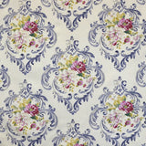 Bedrucktes Segeltuch Barock Blume Blau - Ribes y Casals