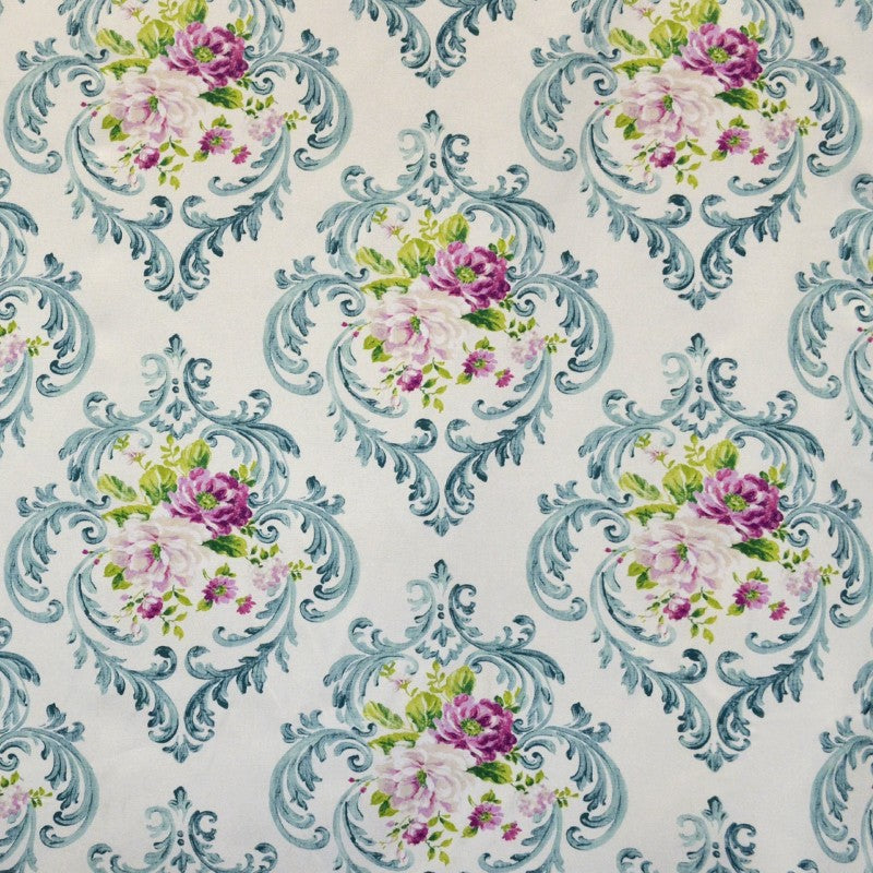 Bedrucktes Segeltuch Barock Blume Grün - Ribes y Casals