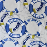 Bedruckte Schwimmer aus Segeltuch Marineblau - Ribes y Casals