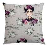Bedruckte Leinwand Frida Kahlo Phrasen Grün - Ribes y Casals