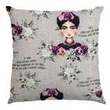 Bedruckte Leinwand Frida Kahlo Phrasen Grün - Ribes y Casals