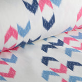 Bedrucktes Segeltuch Ikat Blau Fuchsia - Ribes y Casals