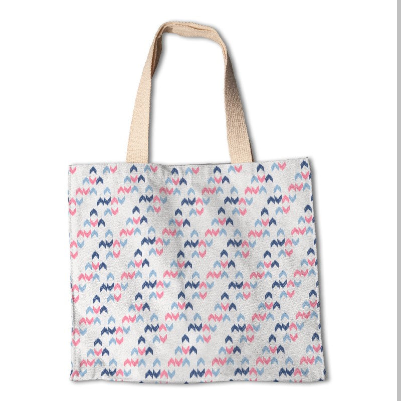 Bedrucktes Segeltuch Ikat Blau Fuchsia - Ribes y Casals