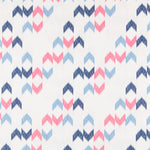 Bedrucktes Segeltuch Ikat Blau Fuchsia - Ribes y Casals