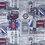Bedrucktes Segeltuch London Beige - Ribes y Casals