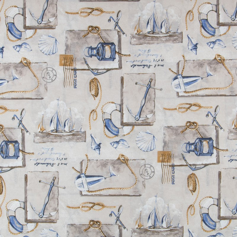 Bedrucktes Segeltuch Sailor Beige - Ribes y Casals