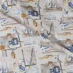 Bedrucktes Segeltuch Sailor Beige - Ribes y Casals