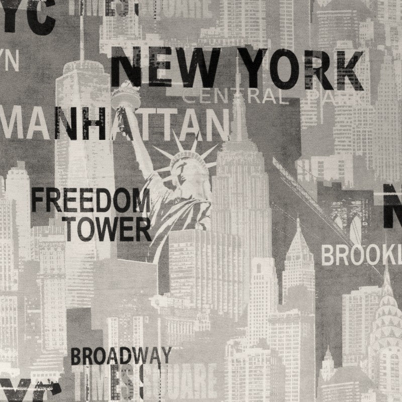 Bedrucktes Segeltuch New York City Beige - Ribes y Casals