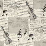 Bedrucktes Segeltuch Musiknoten Roh - Ribes y Casals