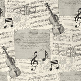 Bedrucktes Segeltuch Musiknoten Roh - Ribes y Casals
