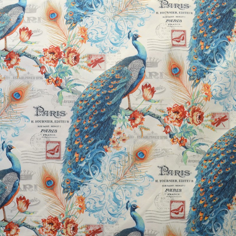 Pfau bedrucktes Segeltuch - Ribes y Casals