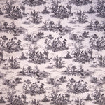 Bedrucktes Segeltuch Toile de Jouy Schwarz - Ribes y Casals