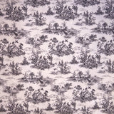Bedrucktes Segeltuch Toile de Jouy Schwarz - Ribes y Casals