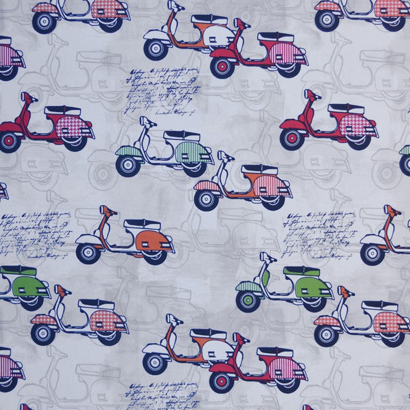 Vespa Rot Bedrucktes Segeltuch - Ribes y Casals