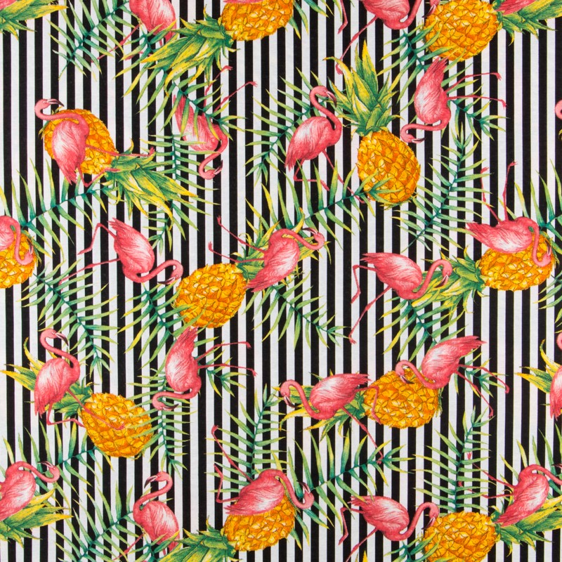 Flamingos Streifen Leinwand - Ribes y Casals