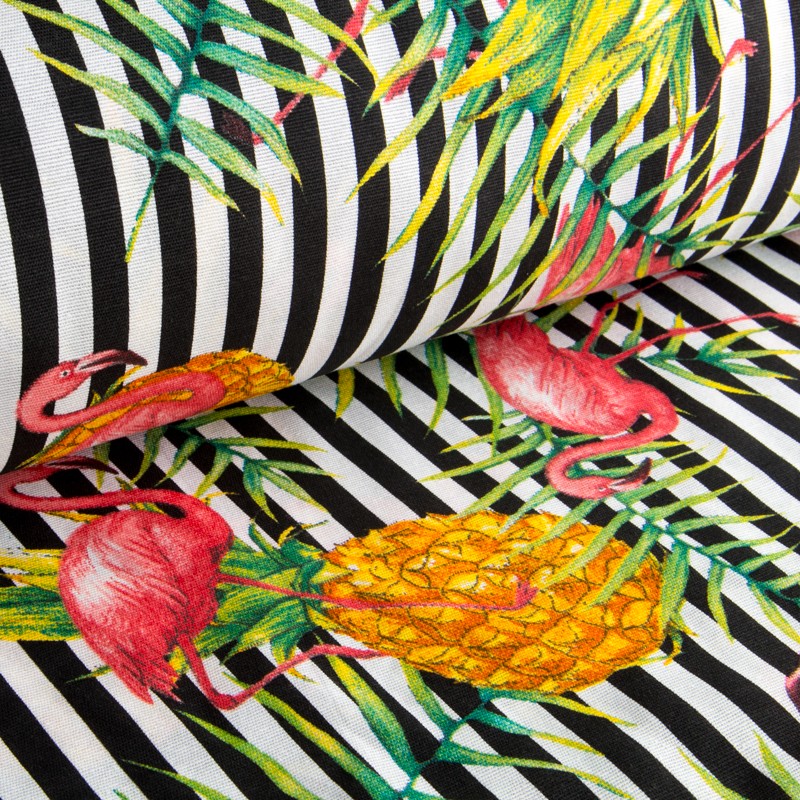 Flamingos Streifen Leinwand - Ribes y Casals