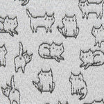 Jacquard-Leinwand Katzen Grau - Ribes y Casals