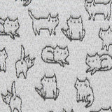 Jacquard-Leinwand Katzen Grau - Ribes y Casals