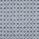Geometrischer blauer Jacquard-Leinwand - Ribes y Casals