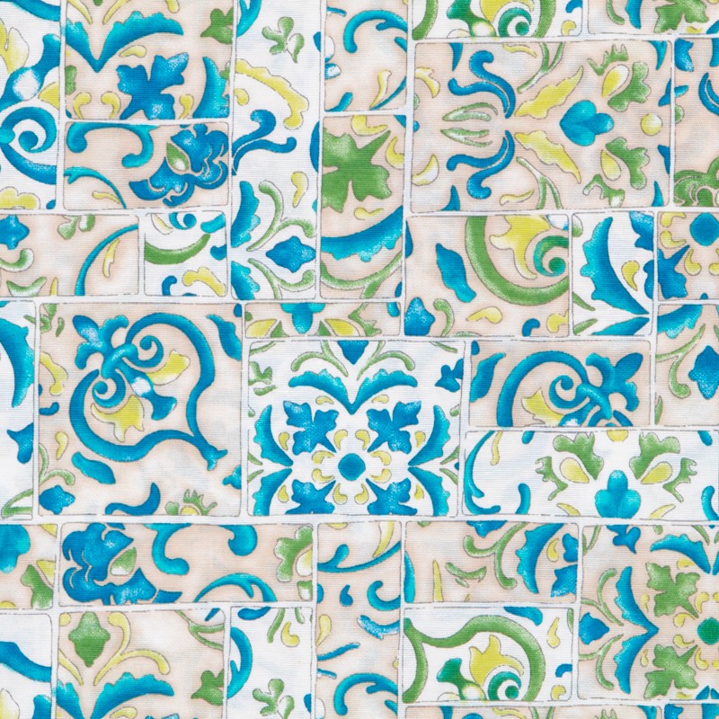 Blaue Mosaik-Leinwand - Ribes y Casals