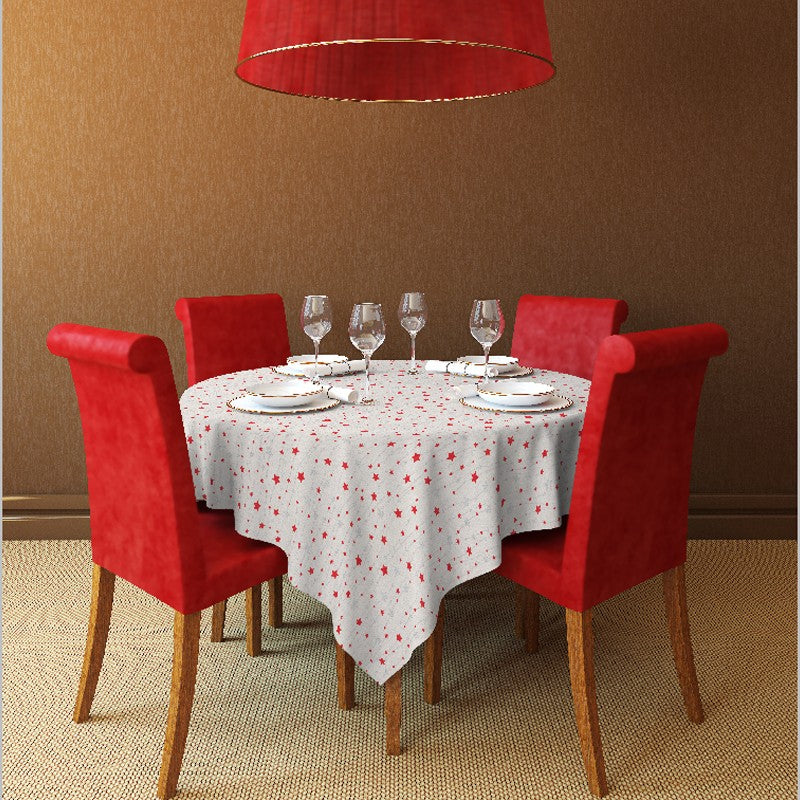 Weihnachts-Leinwand Rote Sterne Silber - Ribes y Casals