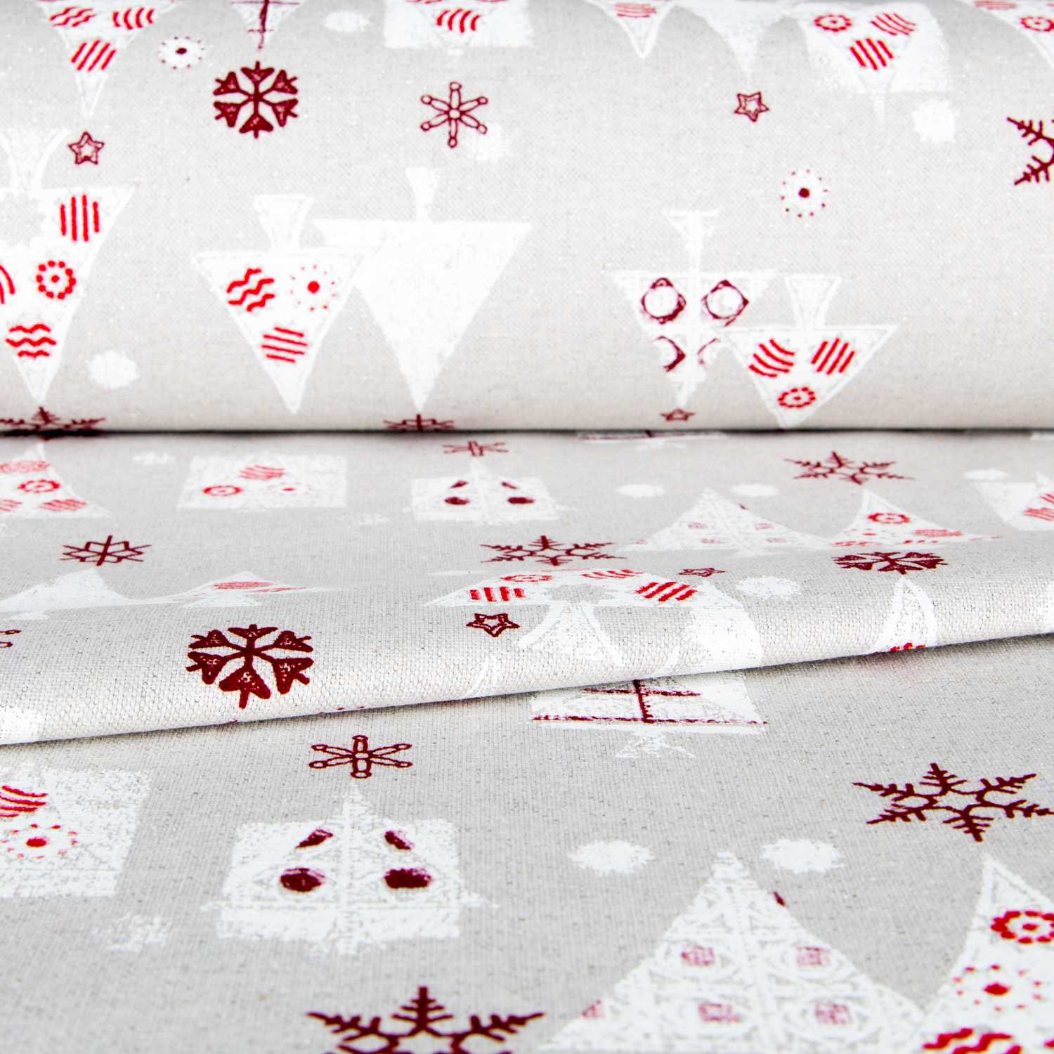Canvas Weihnachten Wald Beige - Ribes y Casals