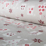 Canvas Weihnachten Wald Beige - Ribes y Casals