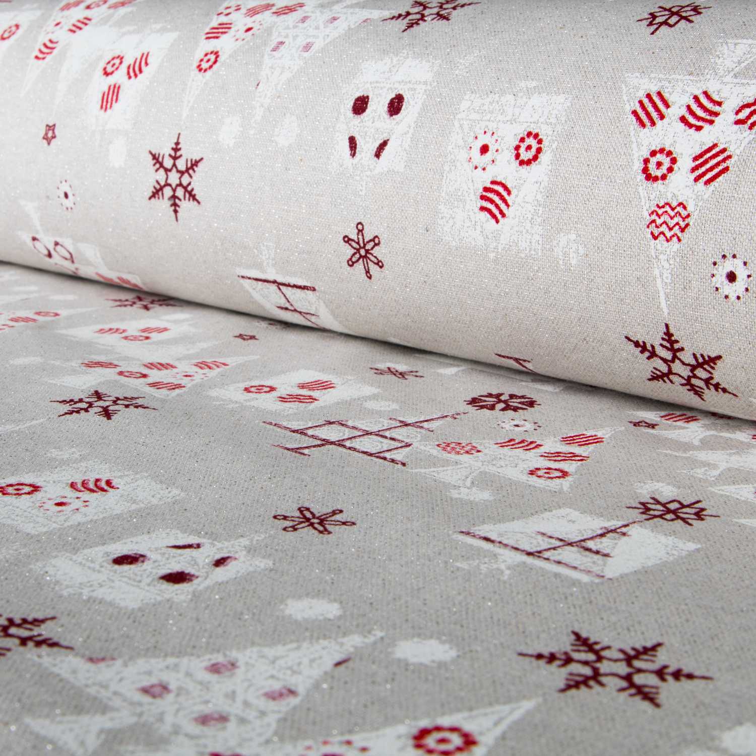 Canvas Weihnachten Wald Beige - Ribes y Casals