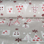 Canvas Weihnachten Wald Beige - Ribes y Casals