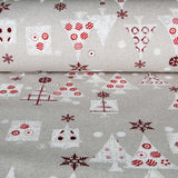 Canvas Weihnachten Wald Beige - Ribes y Casals