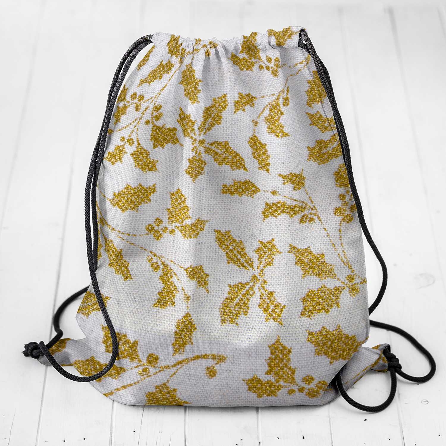 Leinwand Weihnachten Mistelzweig Gold - Ribes y Casals