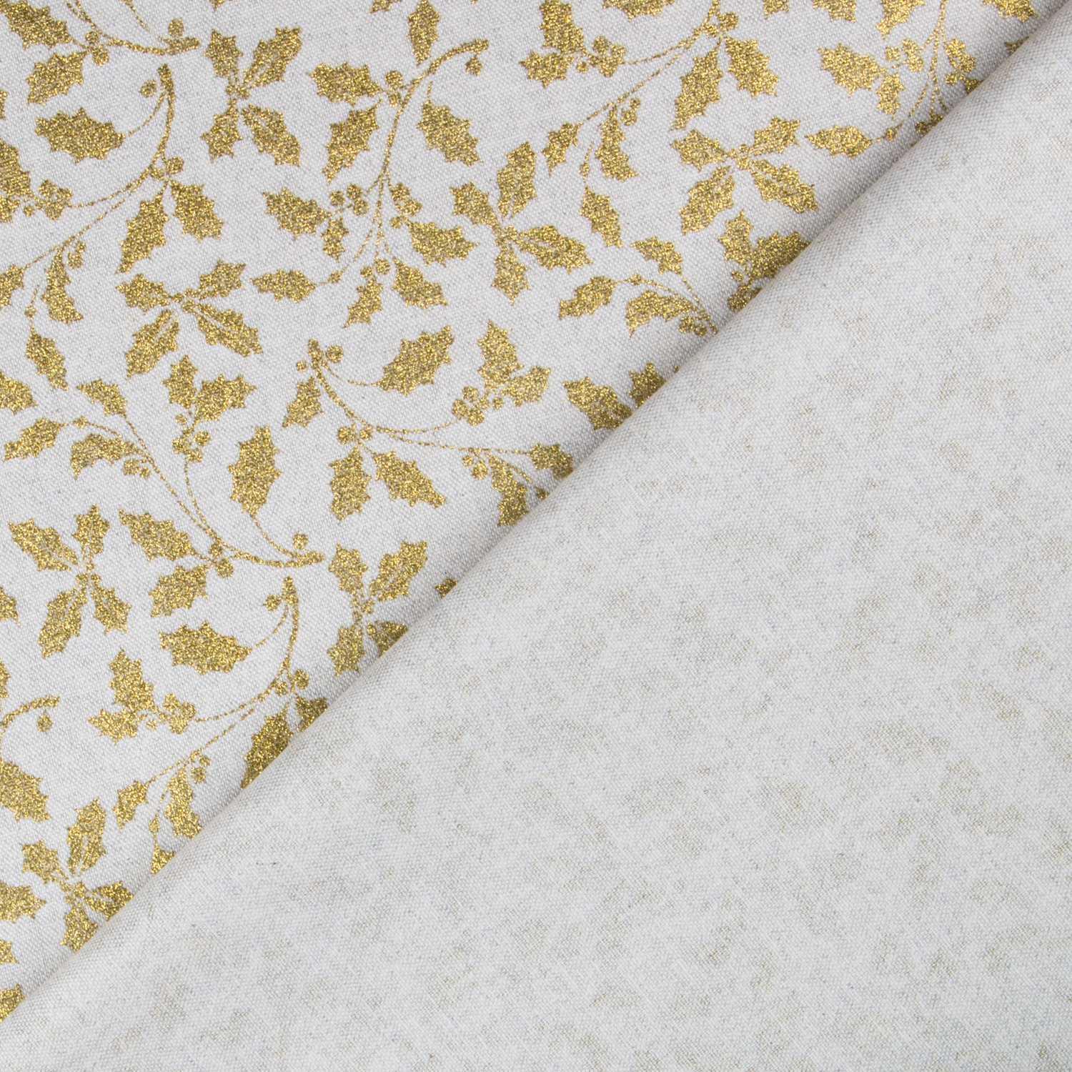Leinwand Weihnachten Mistelzweig Gold - Ribes y Casals