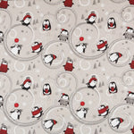 Rustikale Pinguin-Weihnachts-Leinwand - Ribes y Casals