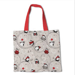 Rustikale Pinguin-Weihnachts-Leinwand - Ribes y Casals