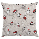 Rustikale Pinguin-Weihnachts-Leinwand - Ribes y Casals
