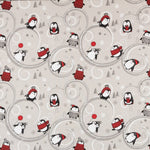 Rustikale Pinguin-Weihnachts-Leinwand - Ribes y Casals