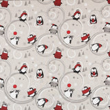 Rustikale Pinguin-Weihnachts-Leinwand - Ribes y Casals