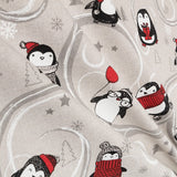 Rustikale Pinguin-Weihnachts-Leinwand - Ribes y Casals