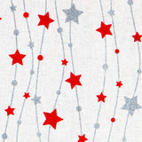 Canvas Weihnachtssterne Rot Silber - Ribes y Casals