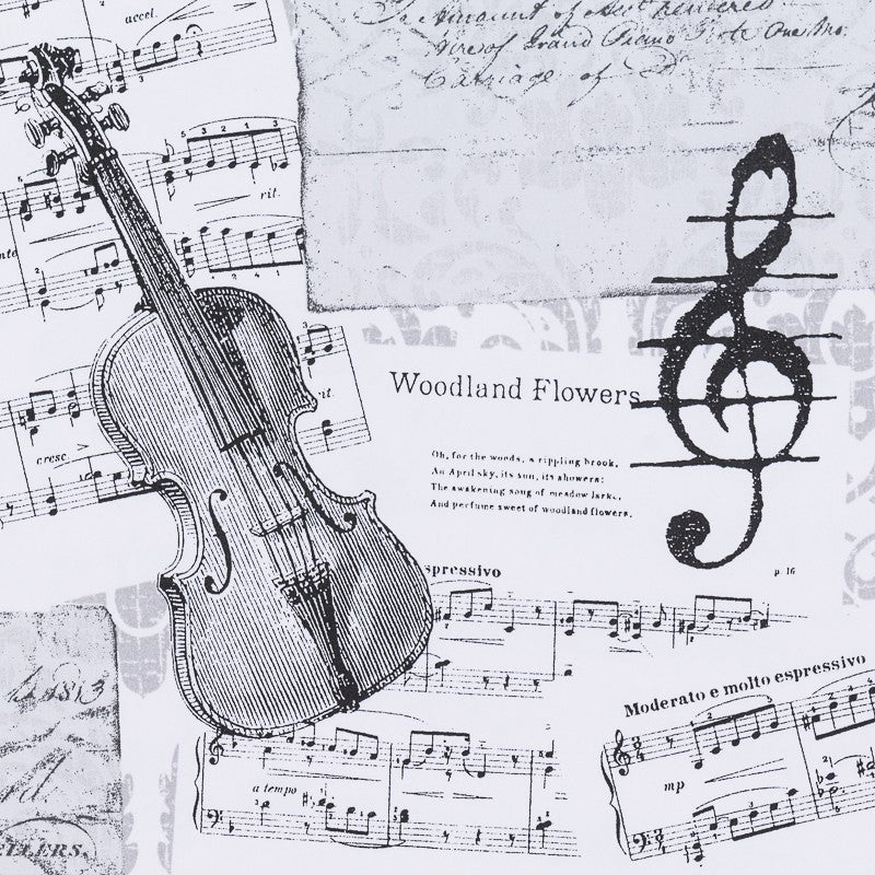 Canvas Musiknoten Weiß - Ribes y Casals