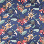 Panama Segeltuch Hibiskus Blau - Ribes y Casals