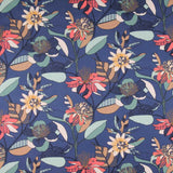 Panama Segeltuch Hibiskus Blau - Ribes y Casals
