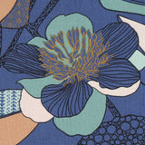 Panama Segeltuch Hibiskus Blau - Ribes y Casals