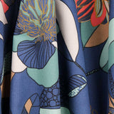 Panama Segeltuch Hibiskus Blau - Ribes y Casals