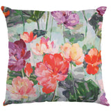 Panama Canvas Türkis Blumen - Ribes y Casals