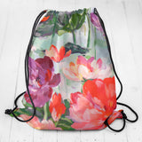 Panama Canvas Türkis Blumen - Ribes y Casals