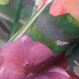 Panama Canvas Türkis Blumen - Ribes y Casals